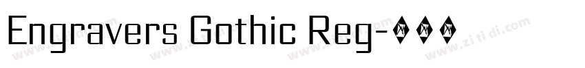 Engravers Gothic Reg字体转换